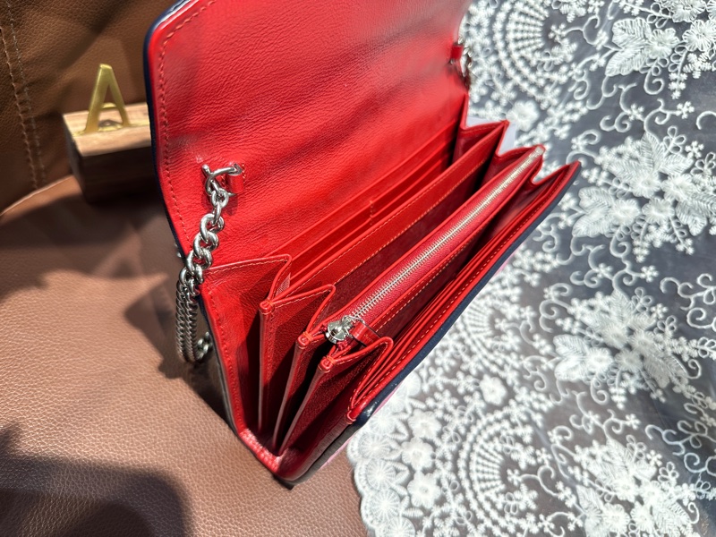 Gucci GG Marmont Multi Colour Chain Crossbody Bag老花拼色布面鏈條包 woc-5