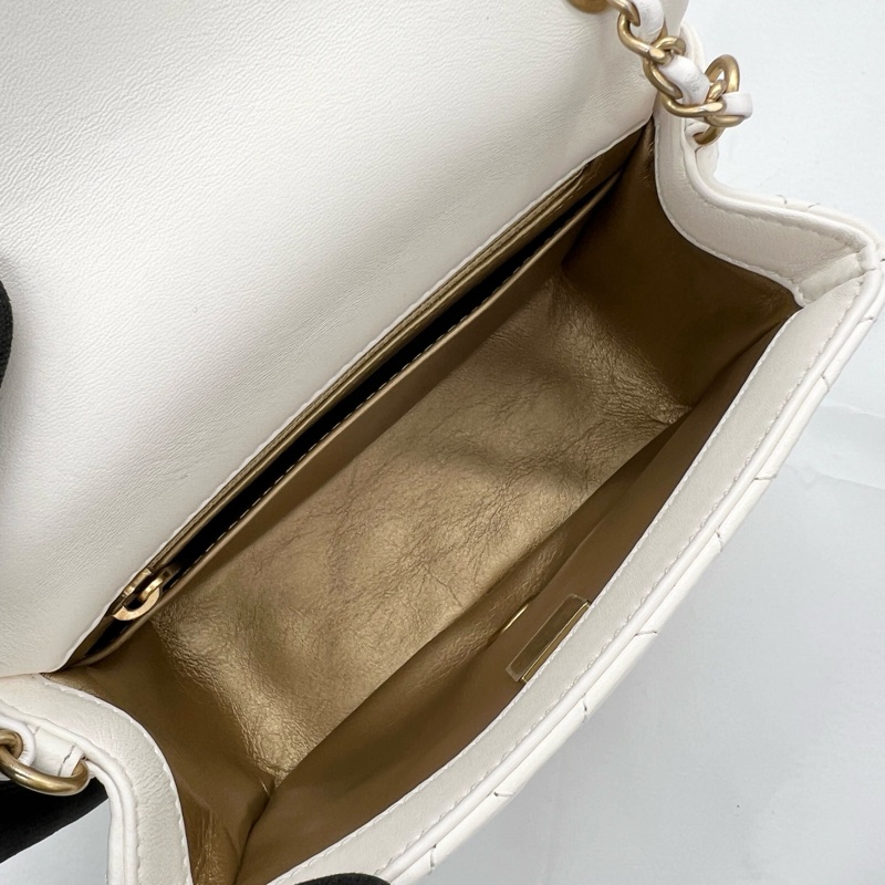 Chanel 白色金球方胖子 17cm-8
