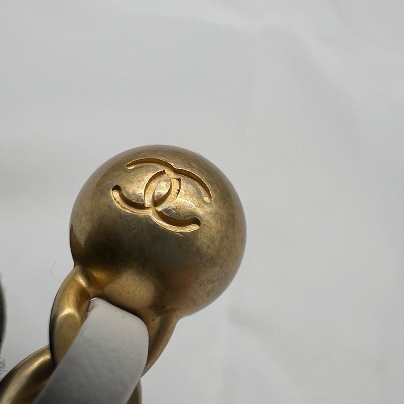 Chanel 白色金球方胖子 17cm-16