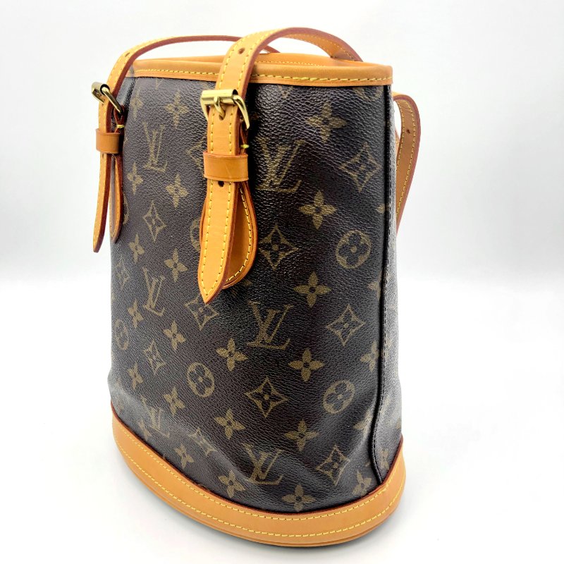 LOUIS VUITTON Bucket PM 經典老花水桶包，LV，肩背包，手提包，單肩包，二手真品，正品，現貨-1