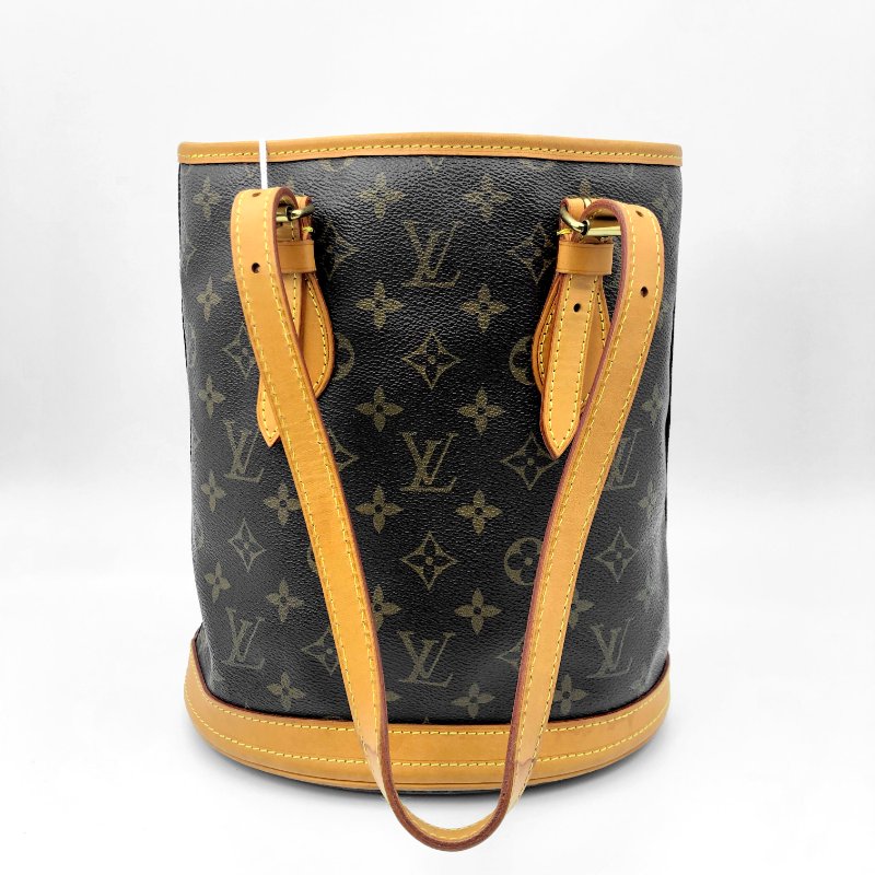 LOUIS VUITTON Bucket PM 經典老花水桶包，LV，肩背包，手提包，單肩包，二手真品，正品，現貨-4