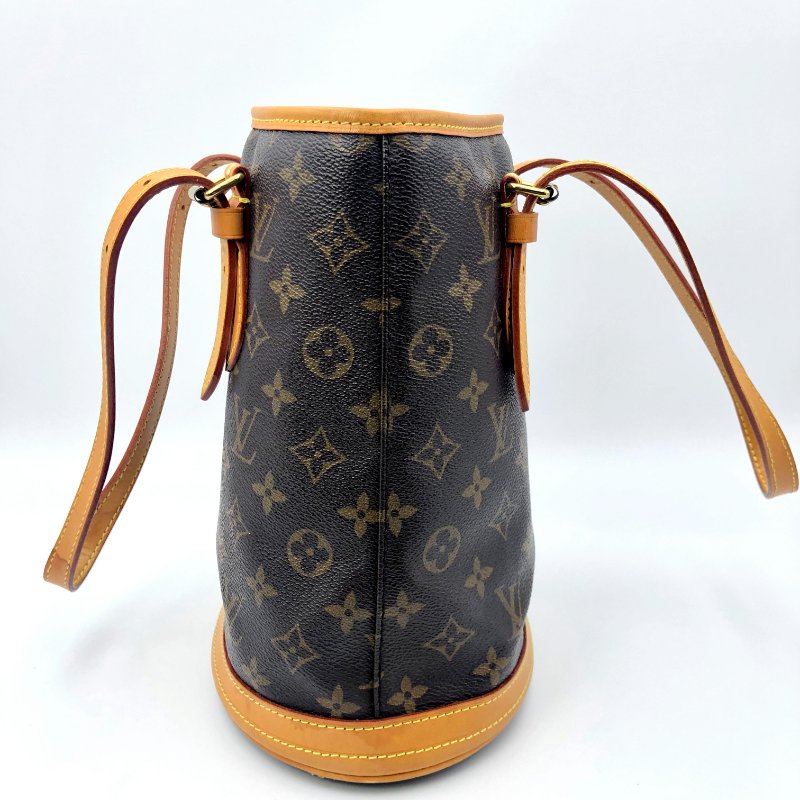 LOUIS VUITTON Bucket PM 經典老花水桶包，LV，肩背包，手提包，單肩包，二手真品，正品，現貨-6