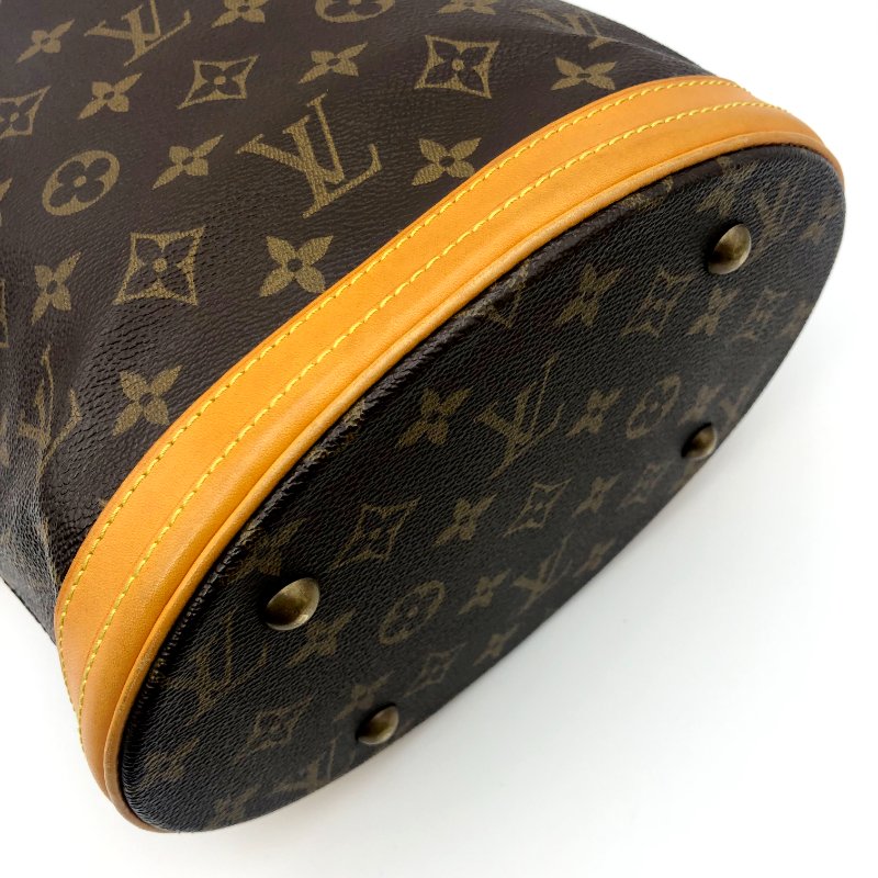 LOUIS VUITTON Bucket PM 經典老花水桶包，LV，肩背包，手提包，單肩包，二手真品，正品，現貨-17