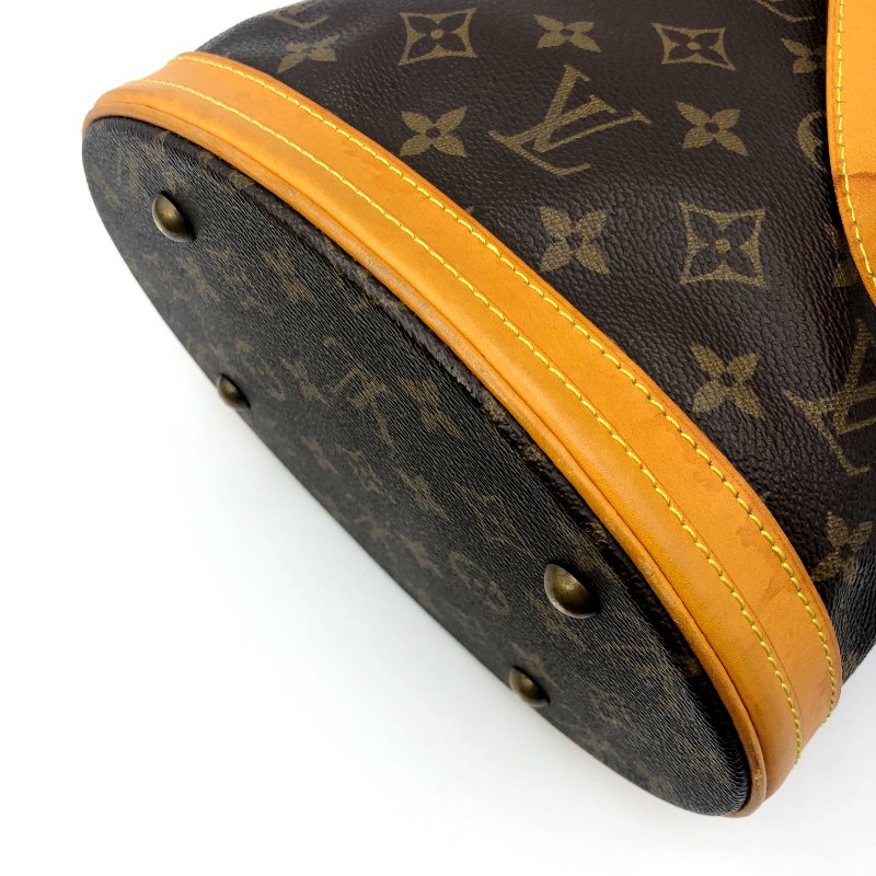 LOUIS VUITTON Bucket PM 經典老花水桶包，LV，肩背包，手提包，單肩包，二手真品，正品，現貨-20