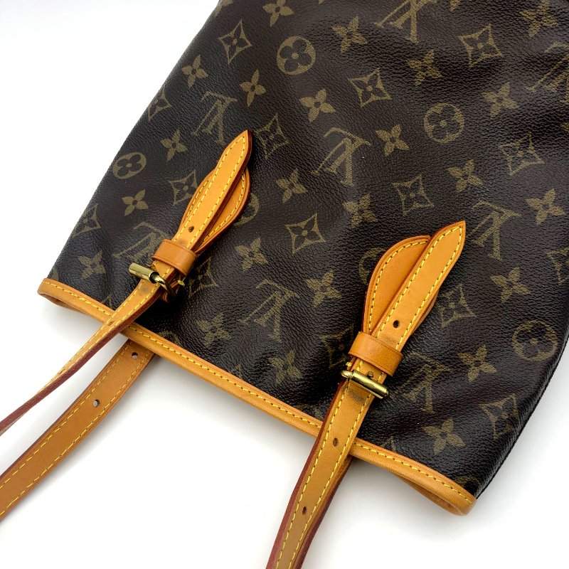 LOUIS VUITTON Bucket PM 經典老花水桶包，LV，肩背包，手提包，單肩包，二手真品，正品，現貨-24