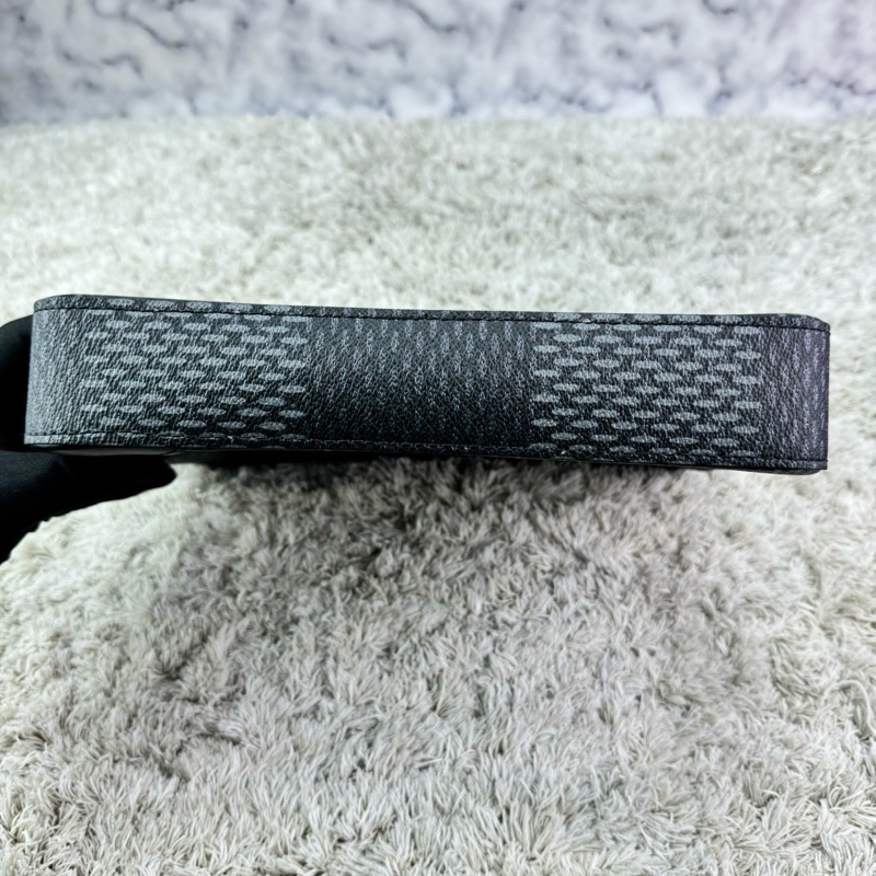 LV N50017 TRIO棋盤格LOGO Damier Graphite帆布男士三合一斜背郵差包(黑灰)  ⭕️晶片款⭕️近新閒置品⭕️-8