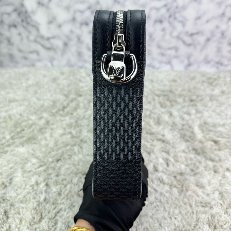 LV N50017 TRIO棋盤格LOGO Damier Graphite帆布男士三合一斜背郵差包(黑灰)  ⭕️晶片款⭕️近新閒置品⭕️-10