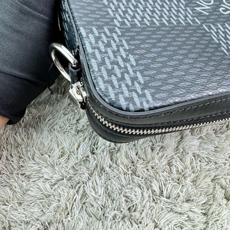 LV N50017 TRIO棋盤格LOGO Damier Graphite帆布男士三合一斜背郵差包(黑灰)  ⭕️晶片款⭕️近新閒置品⭕️-17