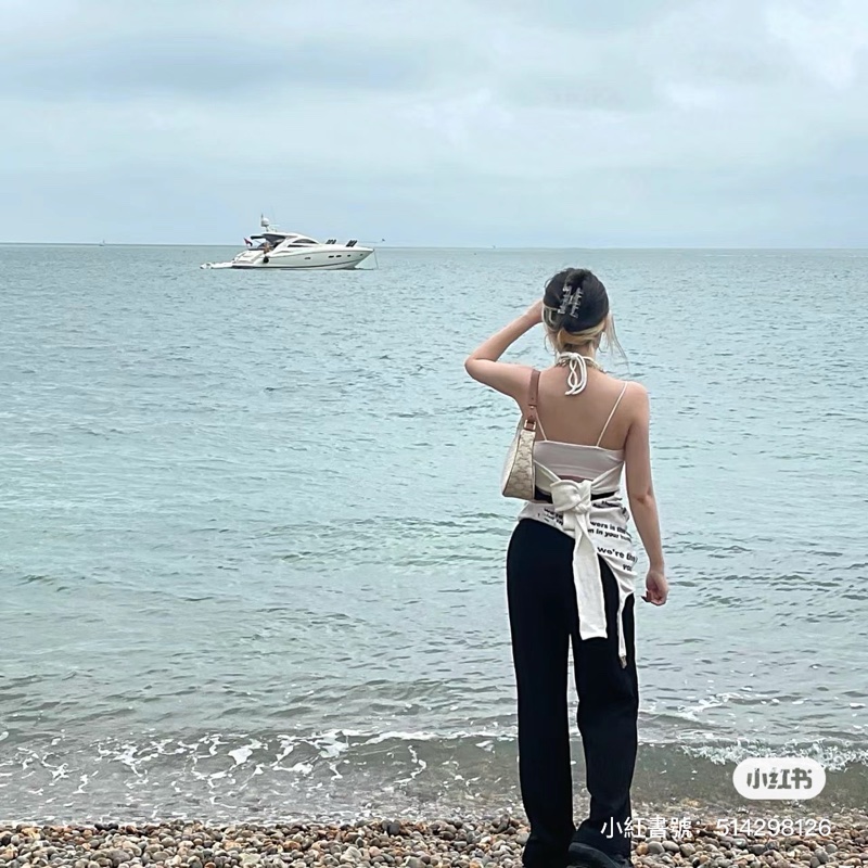 Celine Ava 復古老花腋下包 月亮包 白色-31