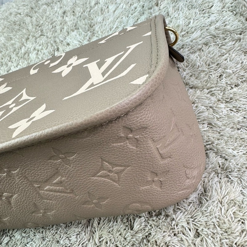 LV M46583經典Diane系列Empreinte牛皮肩/斜背包(米色)-12