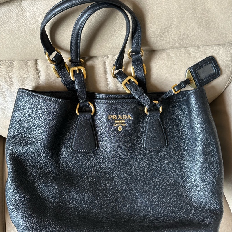 Prada復古荔枝皮Tote Bag-4