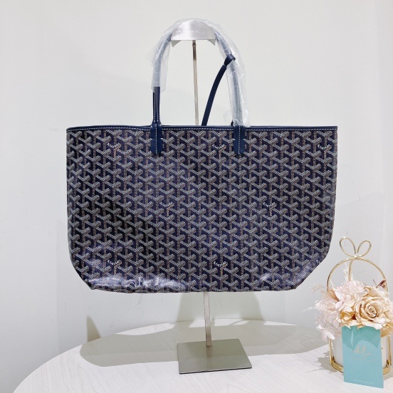 GOYARD 戈雅小號經典購物包包SAC SAINT LOUIS TOTE NAVY PM-1