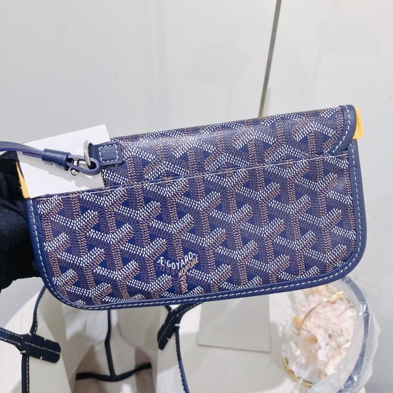 GOYARD 戈雅小號經典購物包包SAC SAINT LOUIS TOTE NAVY PM-7