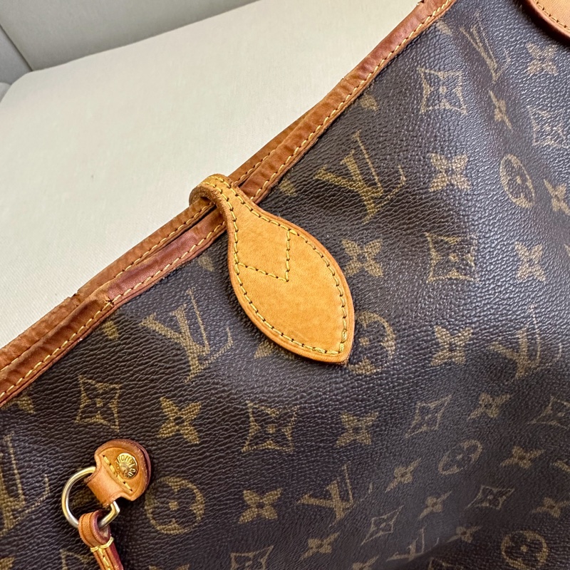 LV Neverfull LOGO Monogram花紋 帆布手提包 肩背包 中號-2
