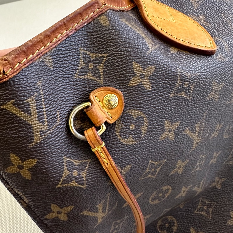 LV Neverfull LOGO Monogram花紋 帆布手提包 肩背包 中號-3