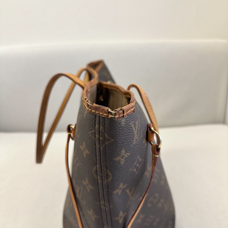 LV Neverfull LOGO Monogram花紋 帆布手提包 肩背包 中號-9