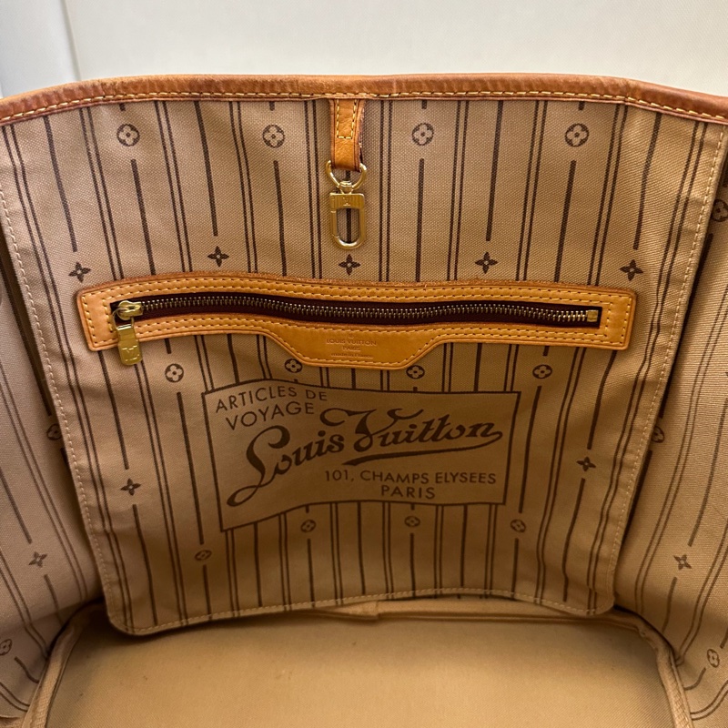 LV Neverfull LOGO Monogram花紋 帆布手提包 肩背包 中號-12