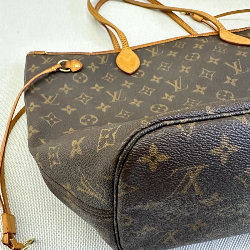 LV Neverfull LOGO Monogram花紋 帆布手提包 肩背包 中號-16