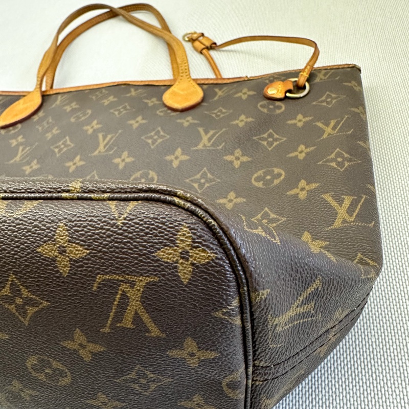 LV Neverfull LOGO Monogram花紋 帆布手提包 肩背包 中號-17