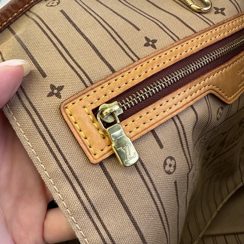 LV Neverfull LOGO Monogram花紋 帆布手提包 肩背包 中號-33
