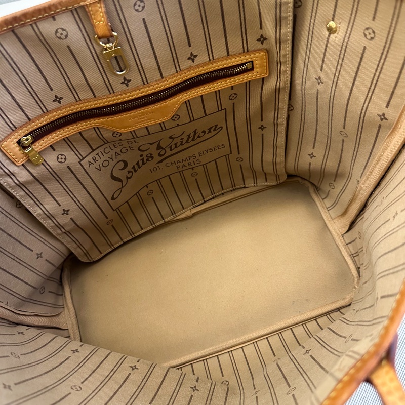 LV Neverfull LOGO Monogram花紋 帆布手提包 肩背包 中號-35