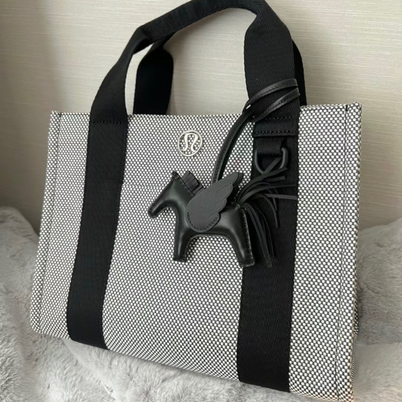 全新Lululemon Two-Tone Canvas Tote Bag Mini 4.5L 黑色迷你號-0
