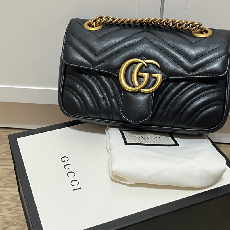 Gucci/GG MARMONT絎縫迷你袋-0
