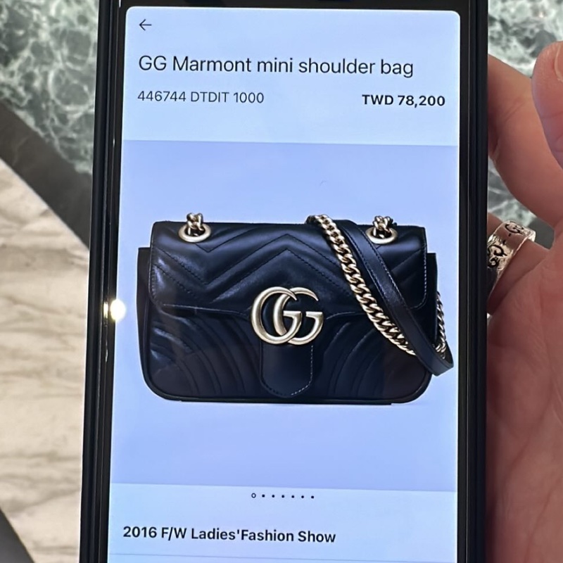 Gucci/GG MARMONT絎縫迷你袋-8