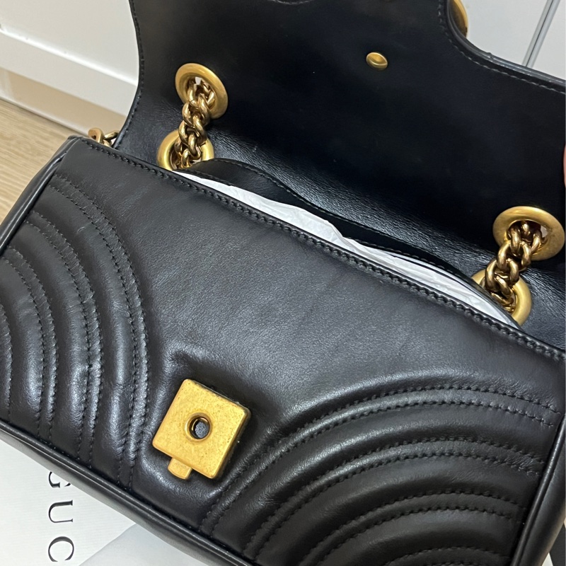 Gucci/GG MARMONT絎縫迷你袋-11