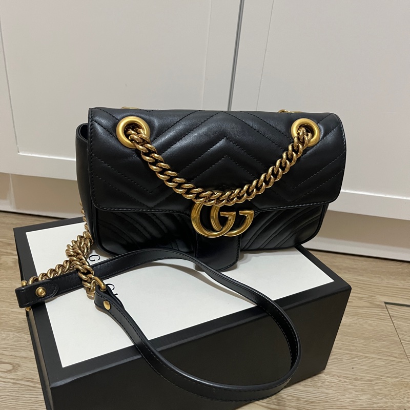 Gucci/GG MARMONT絎縫迷你袋-13