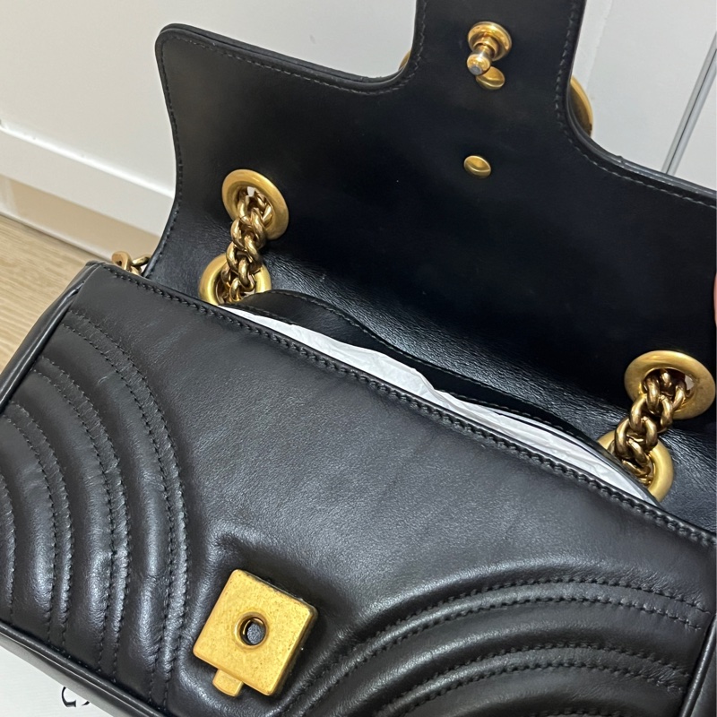 Gucci/GG MARMONT絎縫迷你袋-18