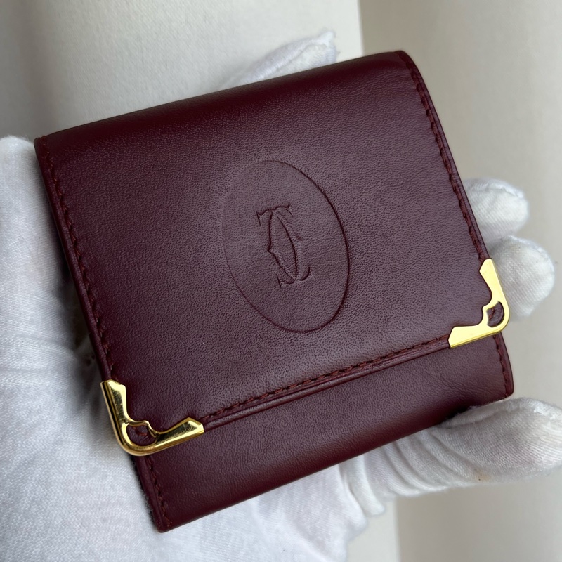 （新品閒置品）Cartier 卡地亞 經典款 零錢包 零錢袋 短夾 附原廠盒裝-3