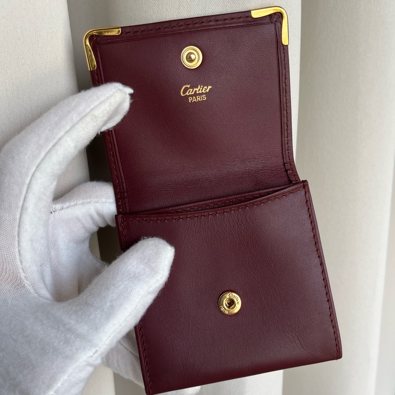 （新品閒置品）Cartier 卡地亞 經典款 零錢包 零錢袋 短夾 附原廠盒裝-4