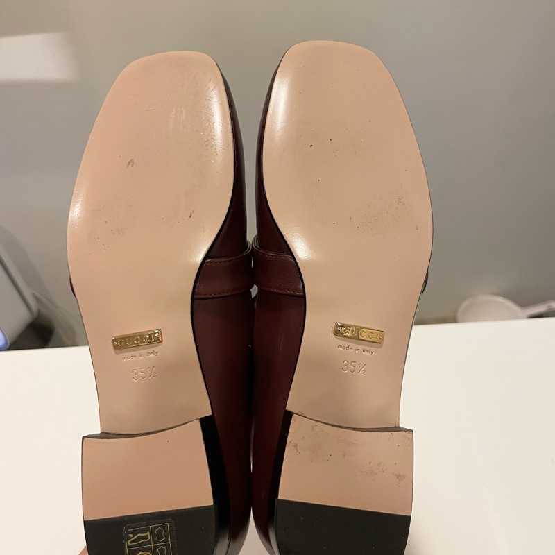 GUCCI經典皮鞋 復古酒紅 35.5-3