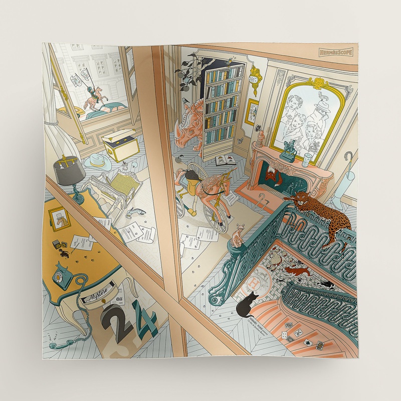 Hermès 90x90絲巾 24號之謎-0