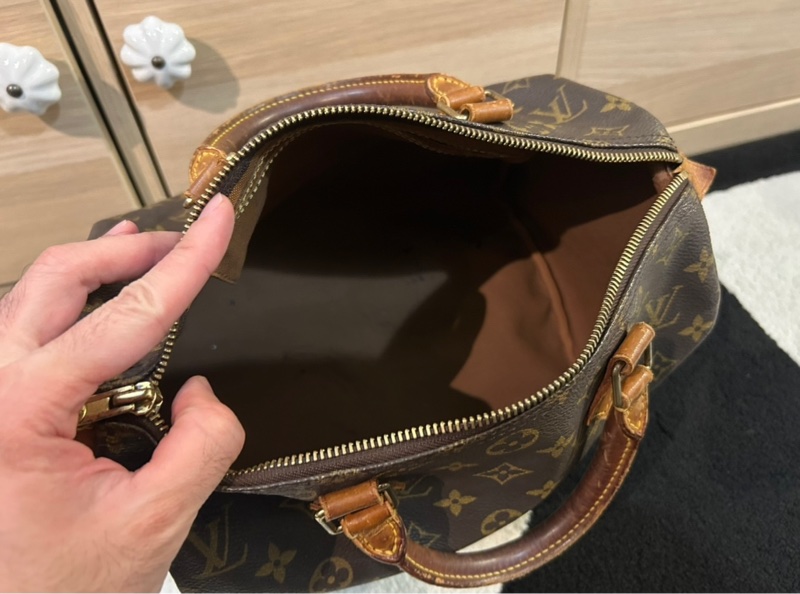 LV真品正品老花speedy 30 波斯頓包,低價起標無底價-1