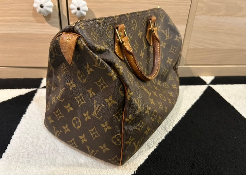 LV真品正品老花speedy 30 波斯頓包,低價起標無底價-4