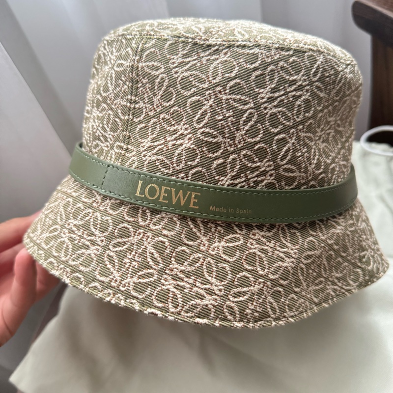 全新💫 Anagram經典緹花帆布漁夫帽/遮陽帽（酪梨綠）-1