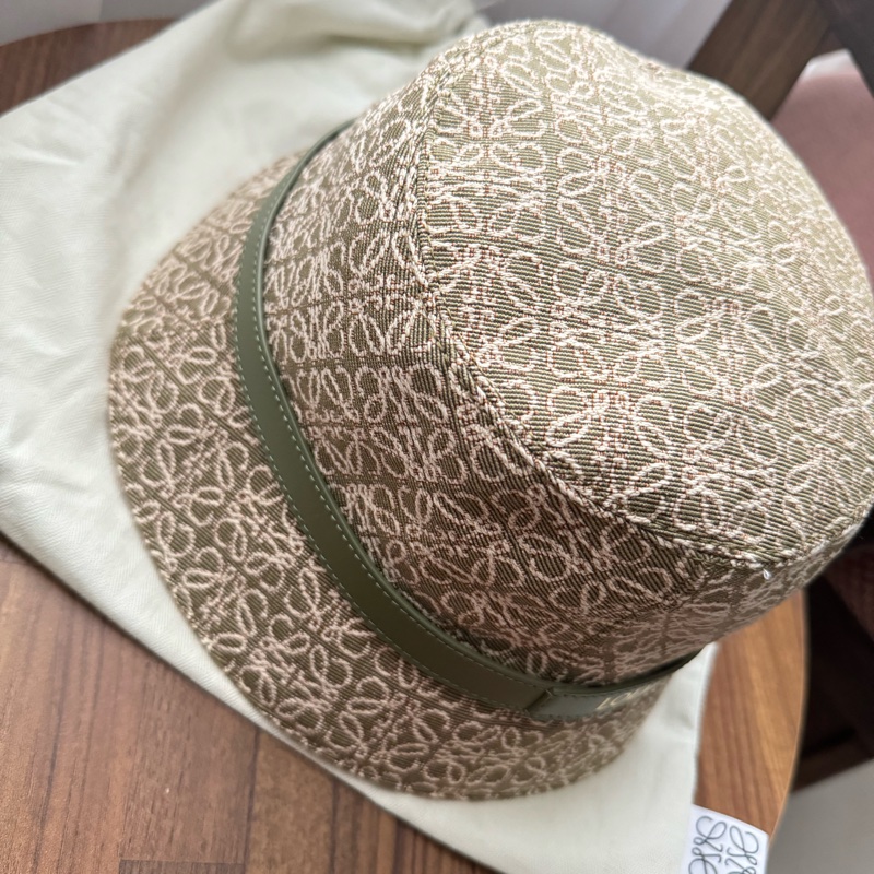 全新💫 Anagram經典緹花帆布漁夫帽/遮陽帽（酪梨綠）-2