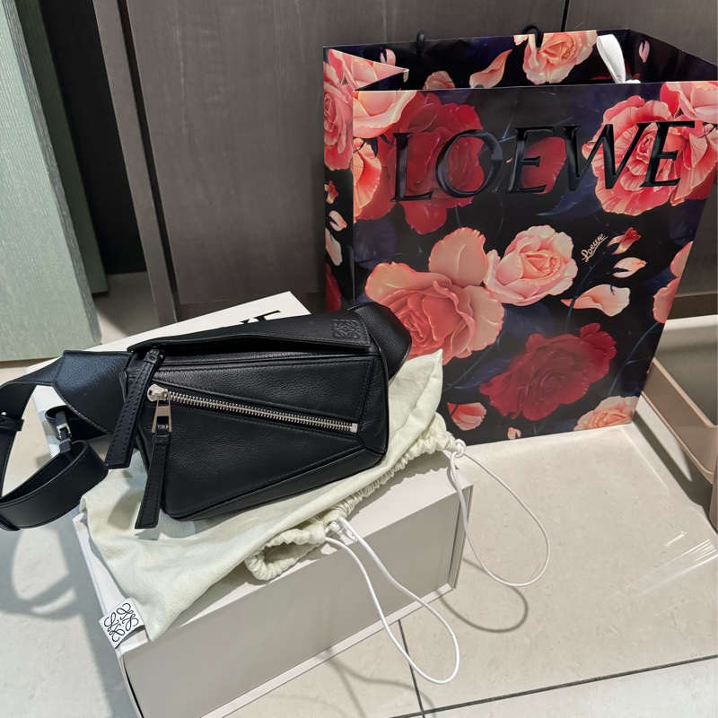 Mini Puzzle Bumbag 經典小牛皮腰包-0