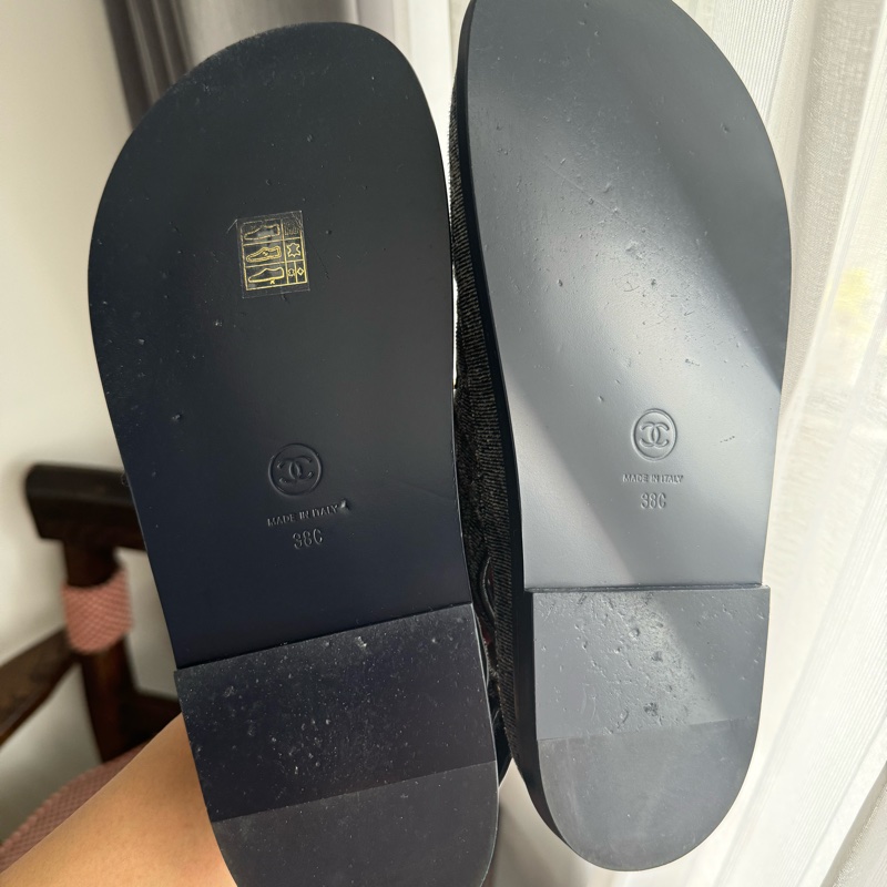 全新💫 CHANEL 單寧 牛仔老爹涼鞋（38碼）-7