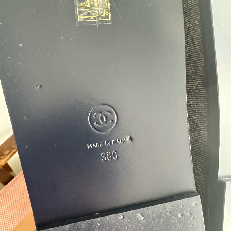 全新💫 CHANEL 單寧 牛仔老爹涼鞋（38碼）-8
