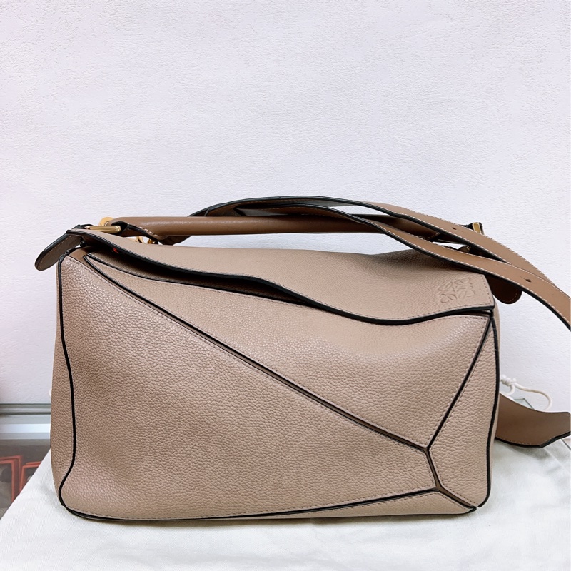 (已出❌) Loewe puzzle medium 幾何包 中號 沙色-0
