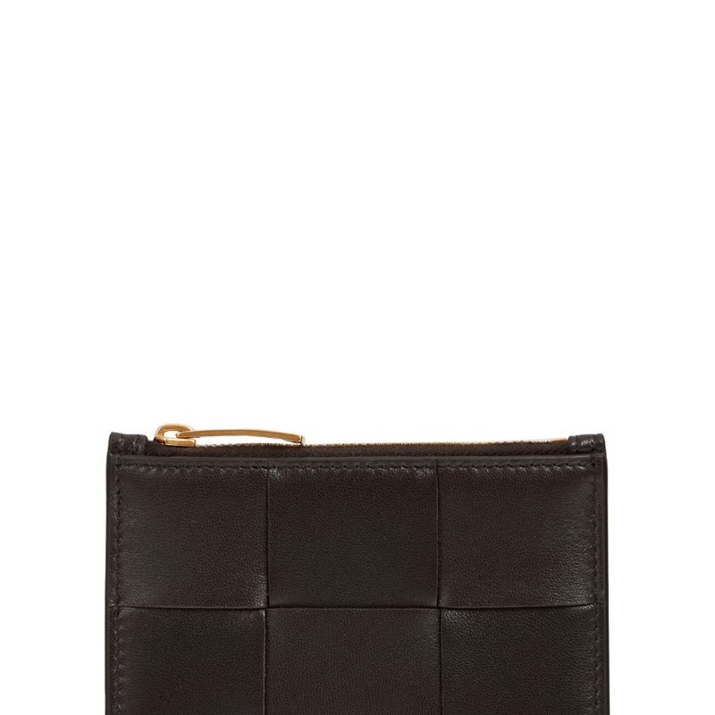【BOTTEGA VENETA 寶緹嘉】專櫃經典款 手工大編織小牛皮3卡拉鍊卡片夾/零錢卡包-4