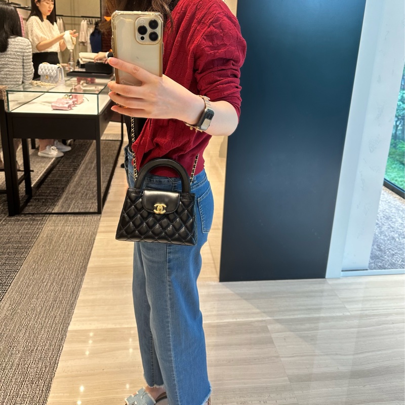 Chanel 2024/6/5於台灣專櫃購入一包難求Kelly Nano 購物包 AS4416-13