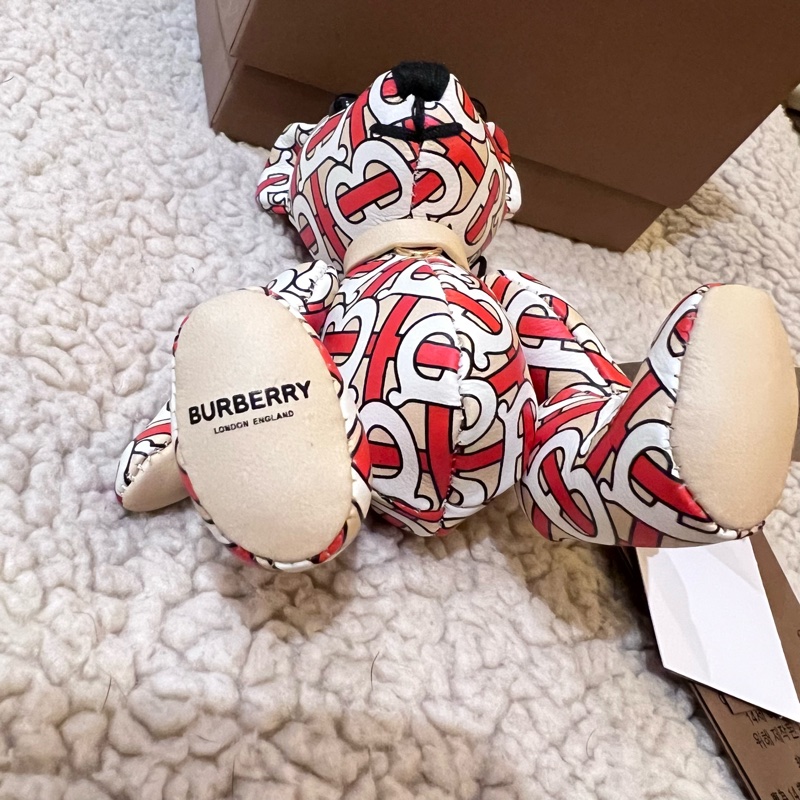 Burberry Thomas Bear Leather Charm Monogram Print 泰迪熊吊飾-1