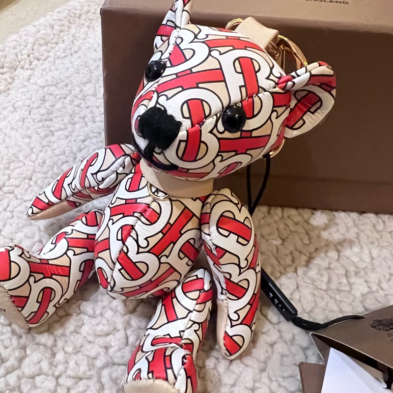 Burberry Thomas Bear Leather Charm Monogram Print 泰迪熊吊飾-5