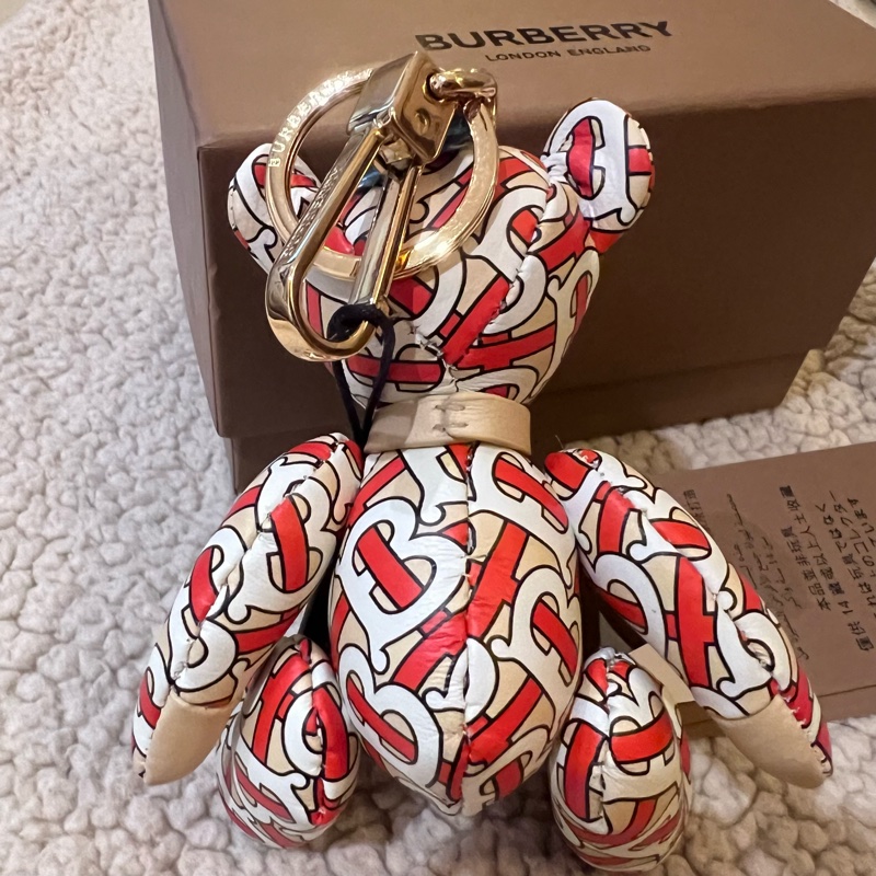 Burberry Thomas Bear Leather Charm Monogram Print 泰迪熊吊飾-7