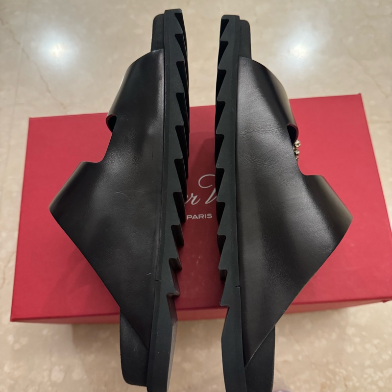 全新Roger vivier 水鑽勃肯拖鞋/涼鞋36號-16