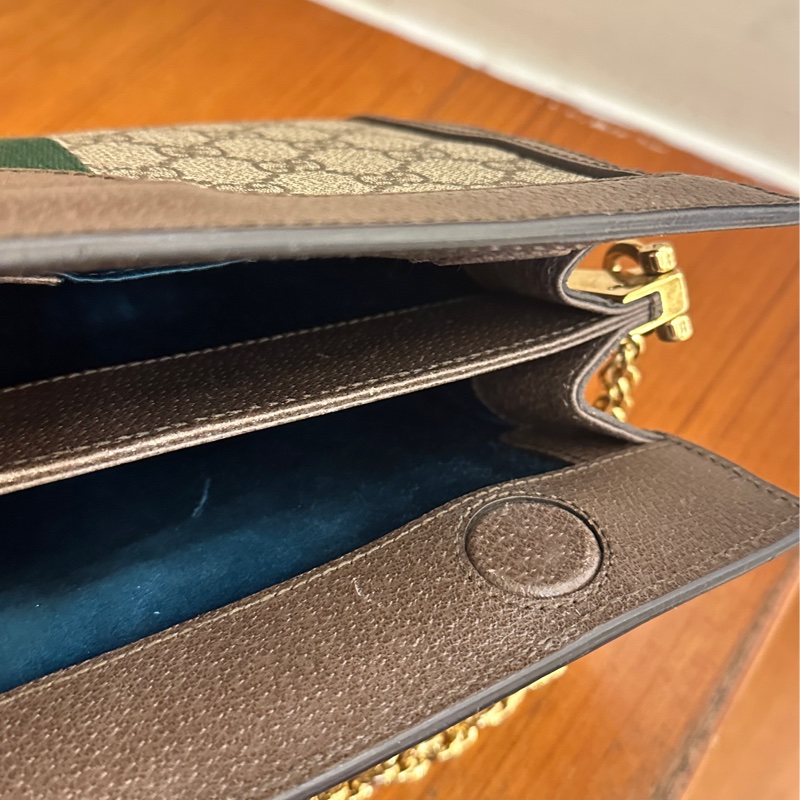 GUCCI孫芸芸同款紅綠PVC橫式鏈包-8